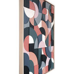 Scott Albrecht wood relief painting in blue and pink tones