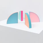 Install image of "Cosmic Bloom" - Rachel Strum's SLICE sculptures.