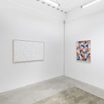 Installation view of Scott Albrecht's exhibition "What Holds Us" at Hashimoto Contemporary, San Francisco. Depicted from left to right: "The Language of Listening," and "Depths of Being"