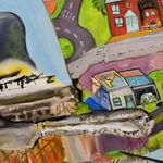 Madison Brooks - detail image of the painting "Birds on the Block"