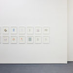 Photograph of Michael McGregor's drawings installed at the New York gallery space