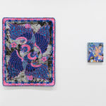 Install image of "Oddkin", from left to right, “Night Flyers”, “We Eat Lunch at Noon”.