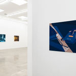 Installation view of Adrian Kay Wong's painting Alarm in the gallery