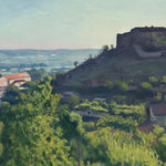 ALBERT MARQUET: Vue de Céret, Le Castellas, 1940, huile sur toile