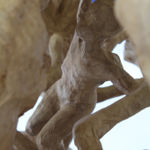 Detail of central humanoid figure in Untitled (pinecone)