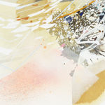 Detail of the start of the right layered mass on the right side of the diptych