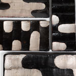 Tohru Matsuzaki, Long black lacquer tray 黒漆銀鎬長皿, 2021