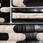 Tohru Matsuzaki, Long black lacquer tray 黒漆銀鎬長皿, 2021