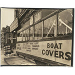 Berenice Abbott, WALL STREET: Brooklyn Bridge, Pier 21 Pennsylvania Railroad, Manhattan, March 30, 1937
