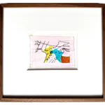 Patrick Caulfield, Untitled (wall with pot and trees), c.1975