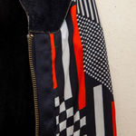 Jae Jarrell, Wool Tweed Capelet Suit With Purple Silk Accent Shirt, 1960s