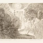 Edward Bawden, Mountains by W H Auden, from Ariel Poems, 1954