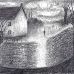 John Caple, 58. The old path at dusk, 2023