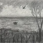 John Caple, 58. The old path at dusk, 2023