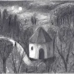 John Caple, 58. The old path at dusk, 2023