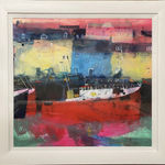 Caroline Bailey RSW, Red Boat Stornaway SOLD