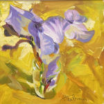 Alex Brown, Purple irises, yellow table