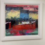 Caroline Bailey RSW, Red Boat Stornaway SOLD
