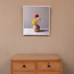 Jo Barrett, Still Life with Garden Roses and Stoneware Pot