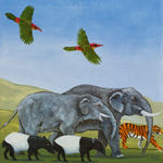 Rebecca Campbell, Commission of a painting similar to 'African Icons' , 2024