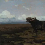 Friedrich Wilhelm Kuhnert (1865-1926), In the Marsh - Buffalo