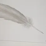 Margot Glass, Small Grey Feather, 2021