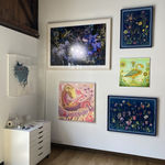 Julia Whitney Barnes, Nocturnal Nature (Fritillarias, Bleeding Hearts, Ferns, Hibiscus), 2021-'23