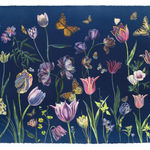 Julia Whitney Barnes, Nocturnal Nature (Fritillarias, Bleeding Hearts, Ferns, Hibiscus), 2021-'23