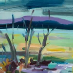 Shona Barr, Evening Light, Loch Lomond study, 2019