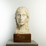 Very rare plaster by Ferdinand Hodler, depicting his beloved muse Valentine Godé-Darel. The only signed sculpture by Ferdinand Hodler, realized in Geneva c. 1914.