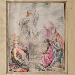 a watercolor by Leonaert Bramer depicting a religious scene