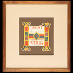 Very large and richly illuminated initial H from an Atlantic Bible realizead in Italy, Rome, c. 1100