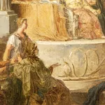 an old master painting by Swiss artist Jean-Pierre Saint-Ours depicting the Greec scene of the Olympic games