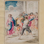 a watercolor by Leonaert Bramer depicting a religious scene