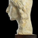 Very rare plaster by Ferdinand Hodler, depicting his beloved muse Valentine Godé-Darel. The only signed sculpture by Ferdinand Hodler, realized in Geneva c. 1914.