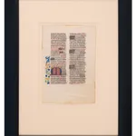 Illuminated text leaf from a Breviary made in Tours, France