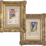 The Rohan Master: two very rare illuminated miniature painting, from a medieval Book of Hours