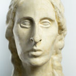 Very rare plaster by Ferdinand Hodler, depicting his beloved muse Valentine Godé-Darel. The only signed sculpture by Ferdinand Hodler, realized in Geneva c. 1914.