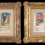 The Rohan Master: two very rare illuminated miniature painting, from a medieval Book of Hours