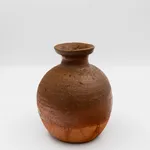 Togaku Mori b. 1937 Vase Signed tomobako, inside lid bizen stoneware 7 x 6 in