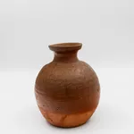 Togaku Mori b. 1937 Vase Signed tomobako, inside lid bizen stoneware 7 x 6 in