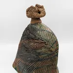 Kimpei Nakamura b. 1935 Bottle Vase Signed on underside; signed tomobako stoneware 14 1/2 x 14 in