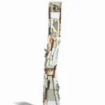 Chase Travaille, Mother Cycladic Violin (Pink), Ceramic shards, 21x8.5x4 in