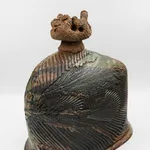 Kimpei Nakamura b. 1935 Bottle Vase Signed on underside; signed tomobako stoneware 14 1/2 x 14 in