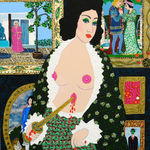 Laura Williams, Archangel Michael imparts paternalistic words of wisdom to St Joan of arc, 2022