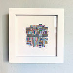 Mockup of single small piece framed for illustration purposes.