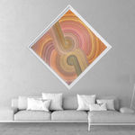 Two Lines shown in diamond position. Because of the squared composition there is no right side up.