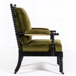 19th Century English Regency Ebonised Bobbin Chair