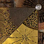 SOLD, 1960s French Decorative Metal Wall Panel