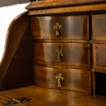 SOLD, 18th Century German Double Dome Walnut Bureau Cabinet